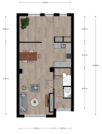 Floorplan - Eksterstraat 7, 3815 SE Amersfoort